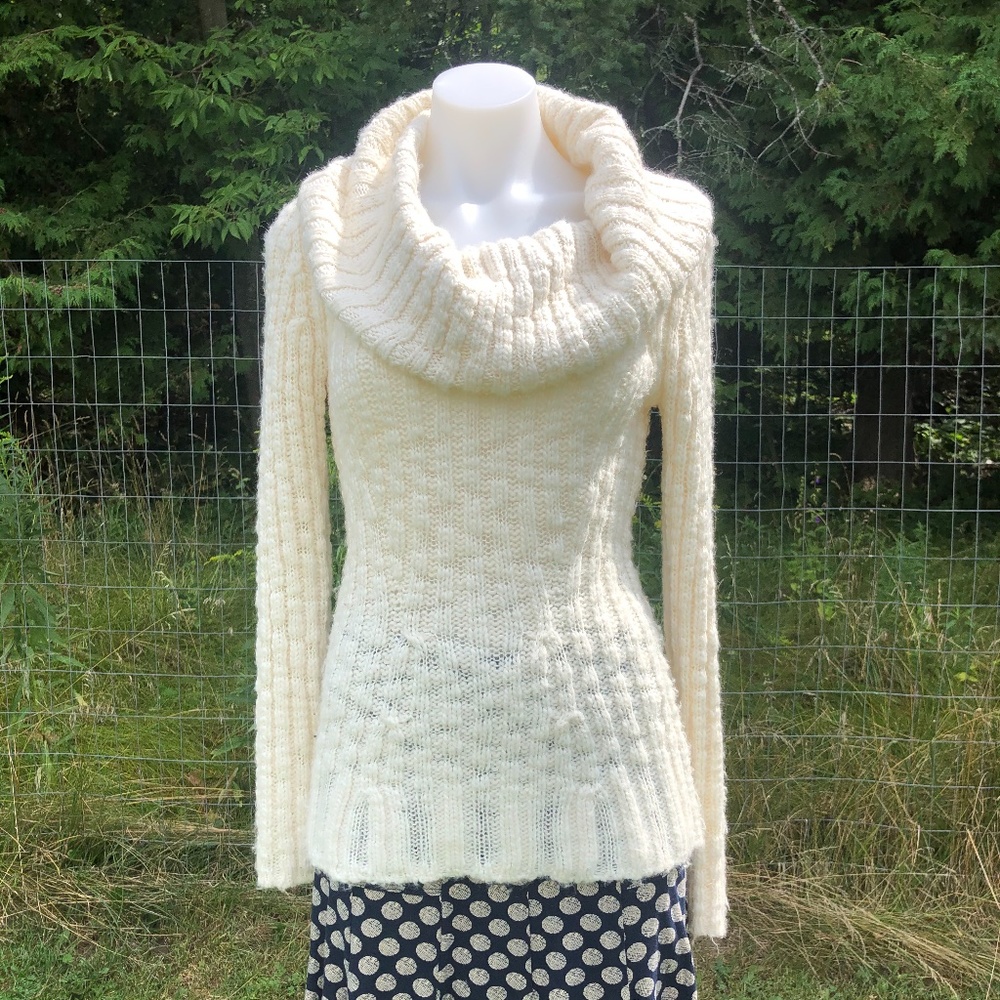 Ivory Cowl Neck Sweater